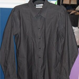 Calvin Klein Men's Charcoal Dress Shirt